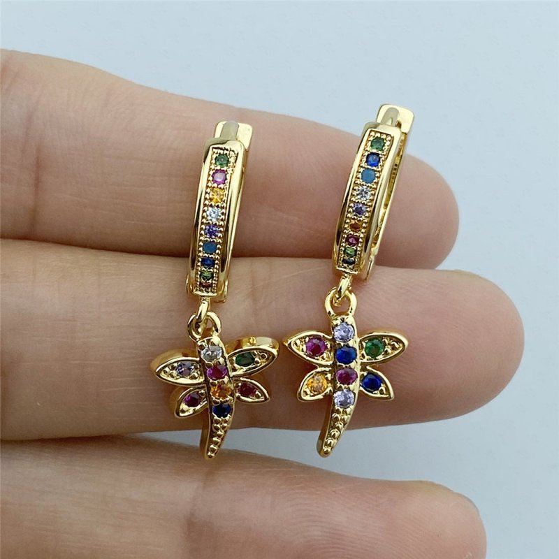 Angel Earrings Micro-Inlaid Zircon Wings-Jewearrings