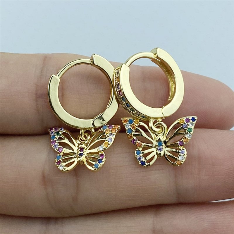 Angel Earrings Micro-Inlaid Zircon Wings-Jewearrings