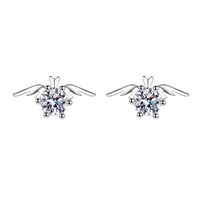 Angel Earrings Moissanite Studs-Jewearrings