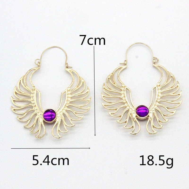 Angel Earrings Purple Diamond-Jewearrings