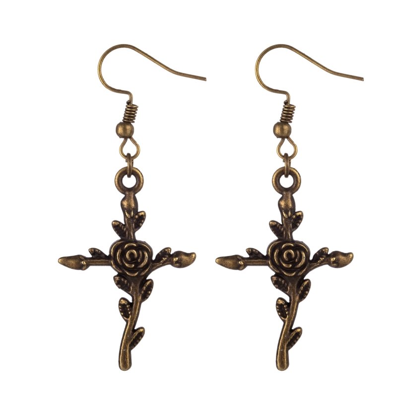 Angel Earrings Rose Wings Gothic-Jewearrings