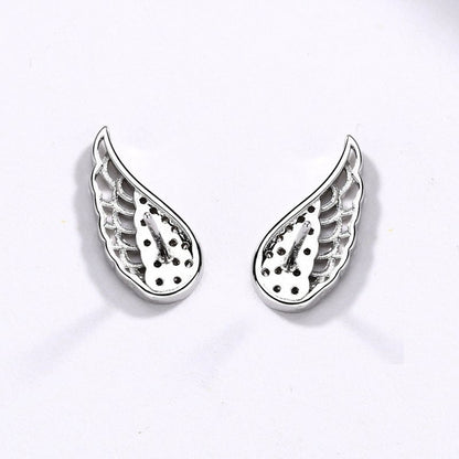 Angel Earrings Sterling Silver Wings-Jewearrings