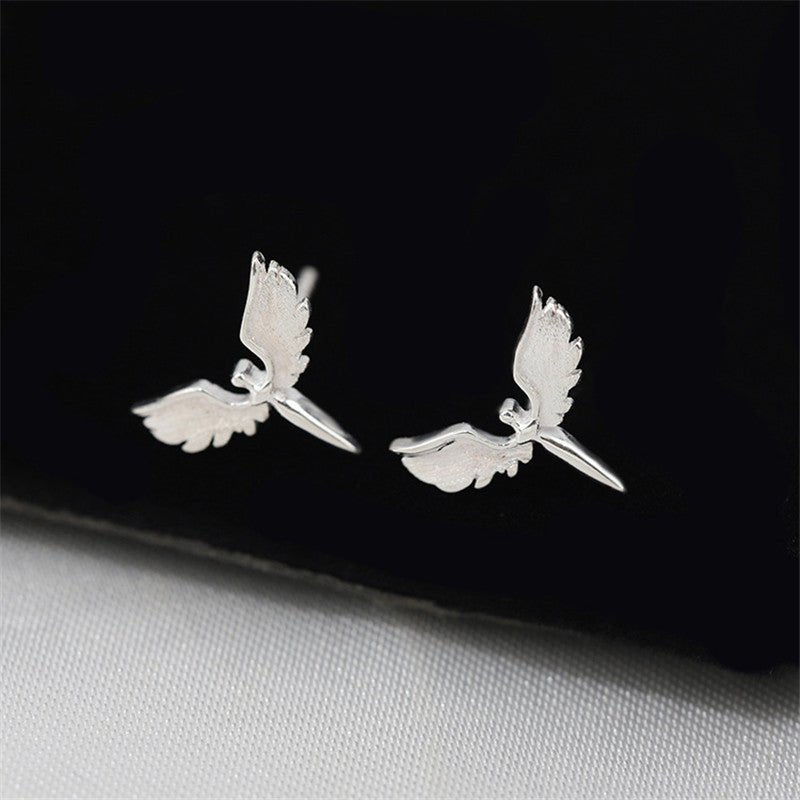 Angel Earrings Sterling Silver Wings-Jewearrings