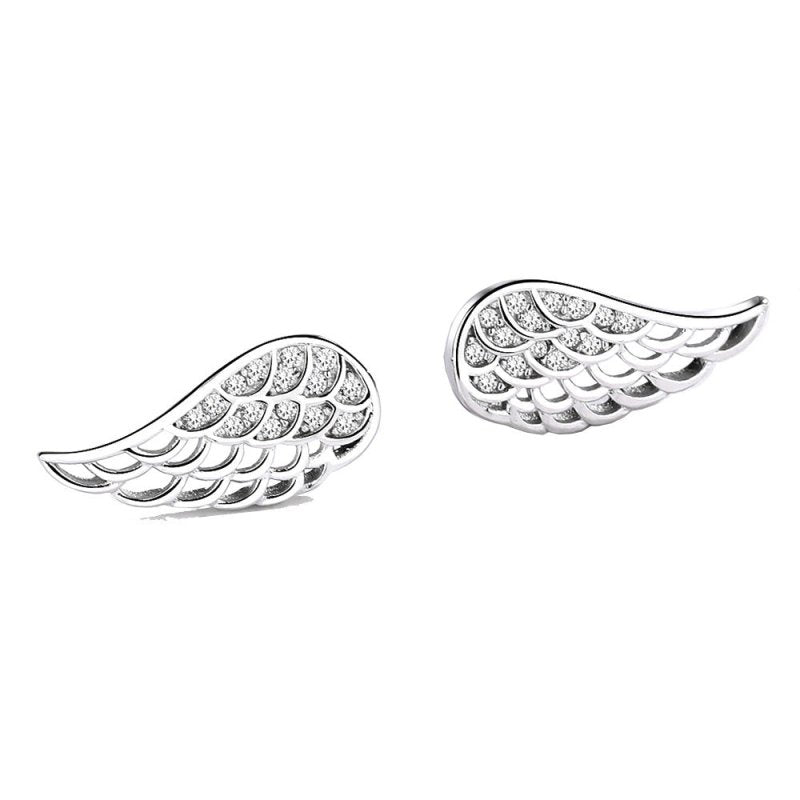 Angel Earrings Sterling Silver Wings-Jewearrings