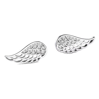 Angel Earrings Sterling Silver Wings-Jewearrings