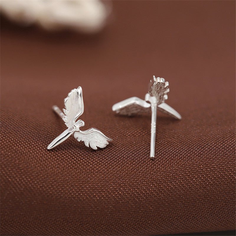 Angel Earrings Sterling Silver Wings-Jewearrings