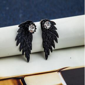 Angel Earrings Stud with Diamonds-Jewearrings