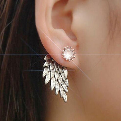 Angel Earrings Stud with Diamonds-Jewearrings