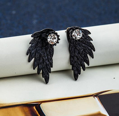 Angel Earrings Stud with Diamonds-Jewearrings