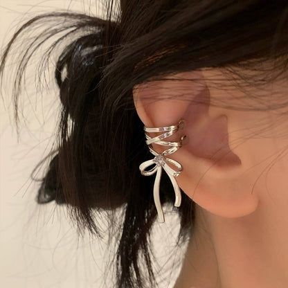 Angel Earrings: Stylish Ribbon Bow-knot Ear Cuff-Jewearrings