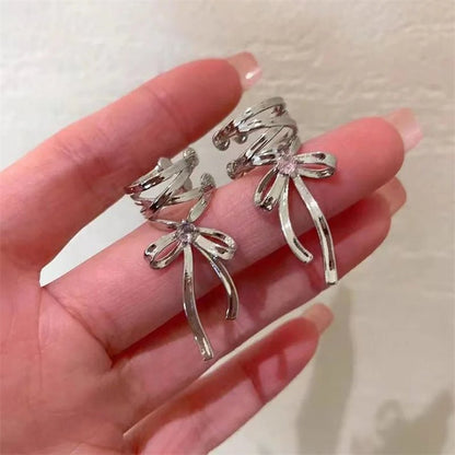 Angel Earrings: Stylish Ribbon Bow-knot Ear Cuff-Jewearrings