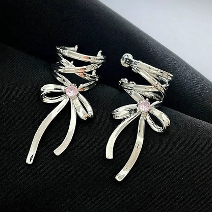 Angel Earrings: Stylish Ribbon Bow-knot Ear Cuff-Jewearrings