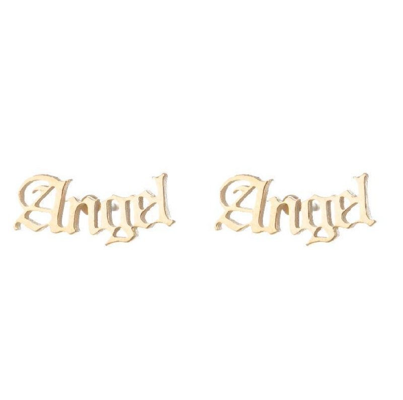 Angel Earrings Vintage Alphabet Earrings-Jewearrings