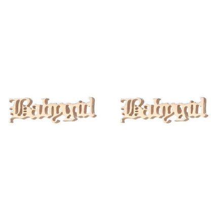 Angel Earrings Vintage Alphabet Earrings-Jewearrings