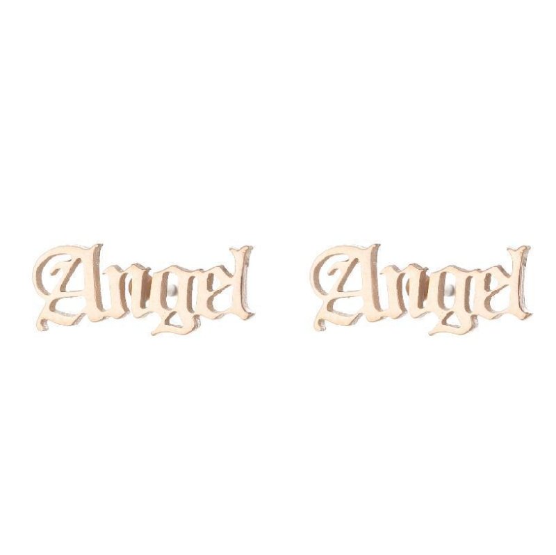 Angel Earrings Vintage Alphabet Earrings-Jewearrings