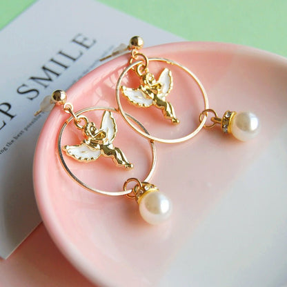 Angel Earrings Vintage Pearl-Jewearrings