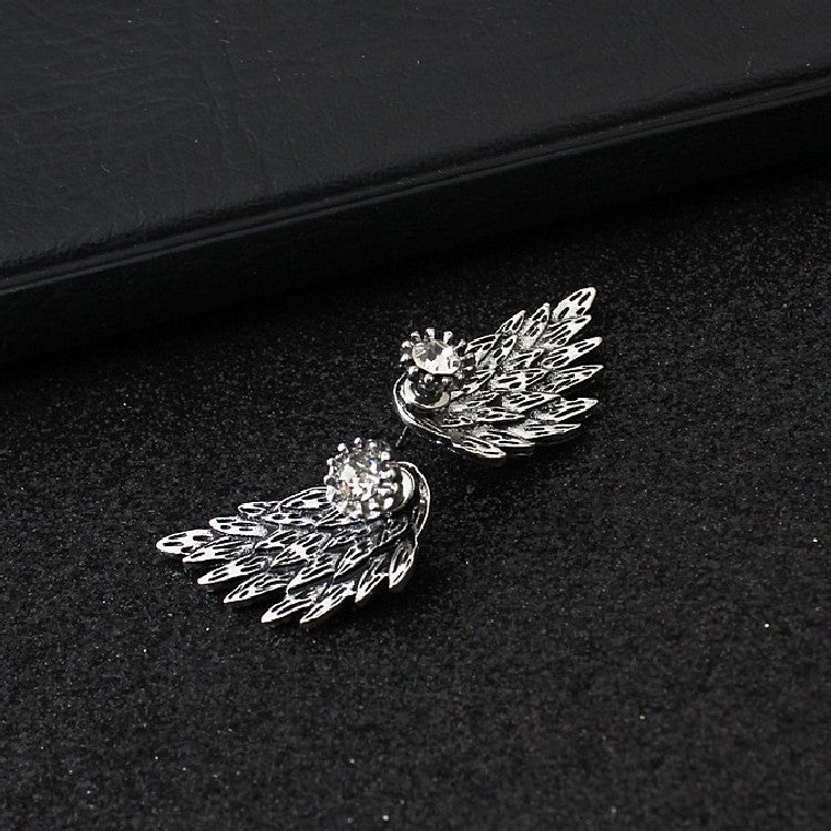 Angel Earrings with Diamonds Studs-Jewearrings