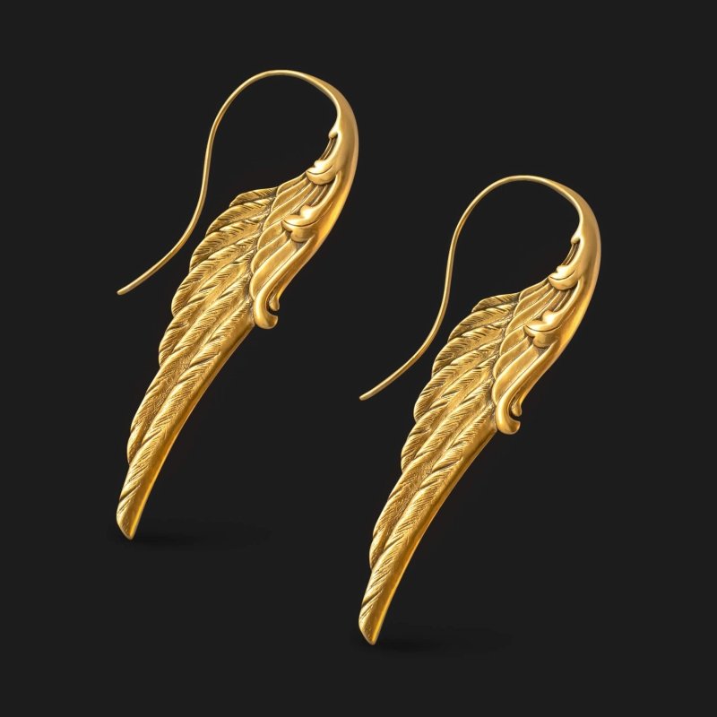 Angel Wings Pendant Earrings-Jewearrings