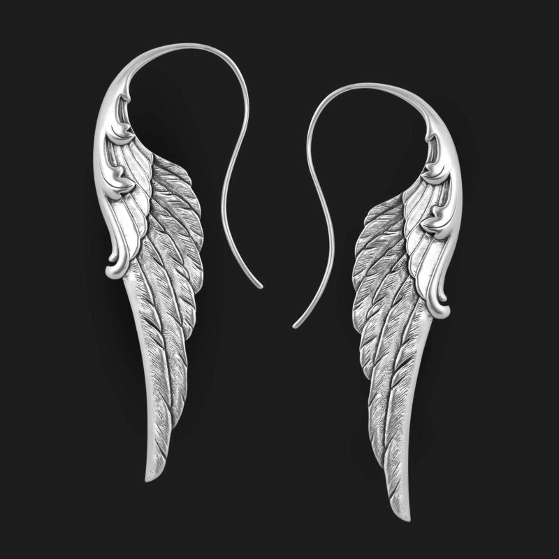 Angel Wings Pendant Earrings-Jewearrings