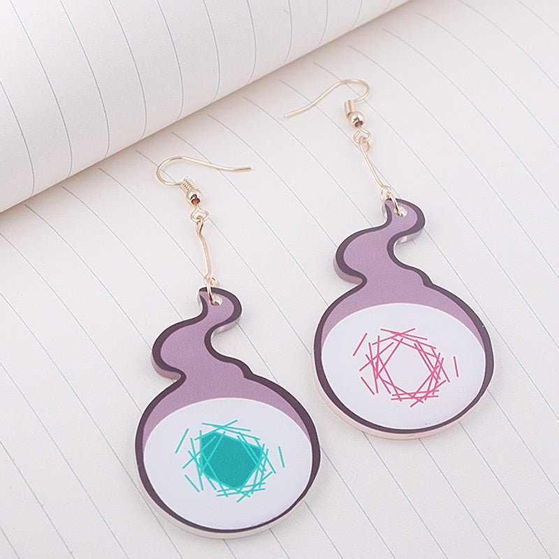 Anime Toilet-Bound Hanako-kun Earrings Yugi Amane Acrylic Fire Pendant Earrings-Jewearrings