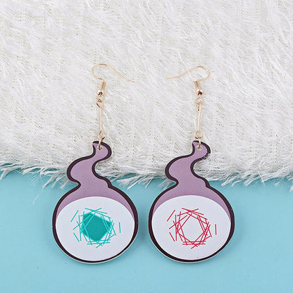 Anime Toilet-Bound Hanako-kun Earrings Yugi Amane Acrylic Fire Pendant Earrings-Jewearrings