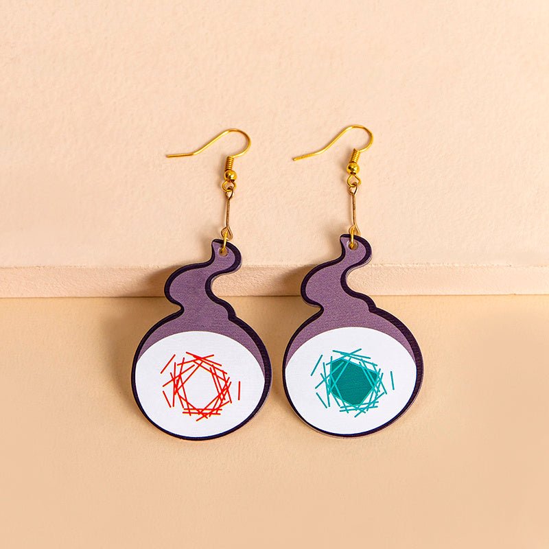 Anime Toilet-Bound Hanako-kun Earrings Yugi Amane Acrylic Fire Pendant Earrings-Jewearrings