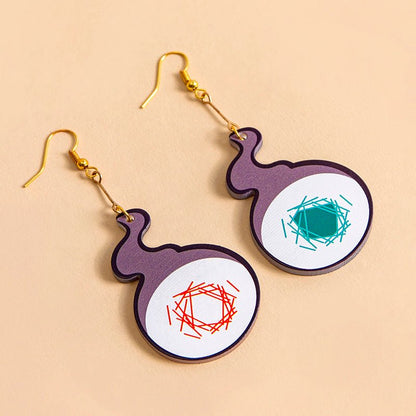 Anime Toilet-Bound Hanako-kun Earrings Yugi Amane Acrylic Fire Pendant Earrings-Jewearrings