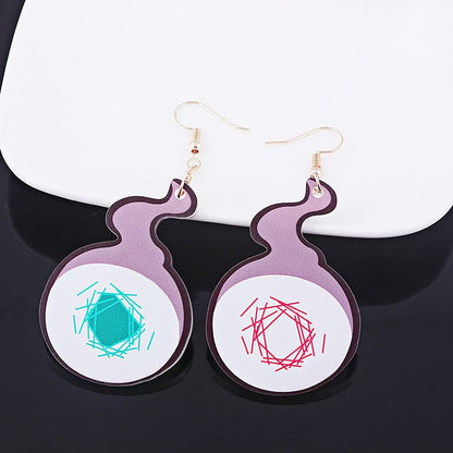 Anime Toilet-Bound Hanako-kun Earrings Yugi Amane Acrylic Fire Pendant Earrings-Jewearrings