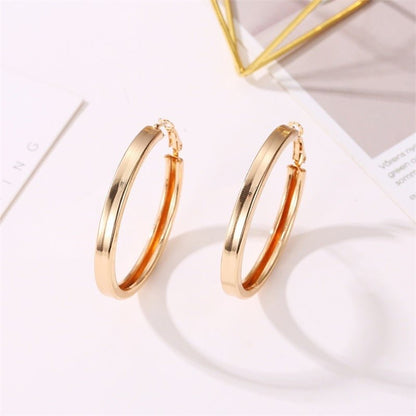 Ashion Big Hoop Earrings For Women Gold Silver Colour-Jewearrings