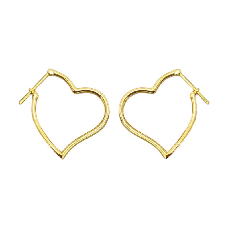 Au750 Yellow Gold Ins Light Luxury Earrings For Women-Jewearrings