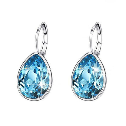 Austrian crystal drop earrings-Jewearrings