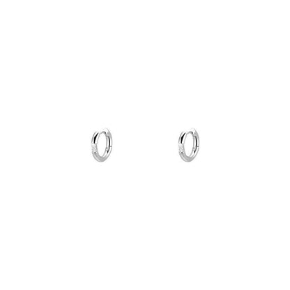 Autumn And Winter Zircon Earrings Niche Design Senior Plain Hoop Earrings Women-Jewearrings