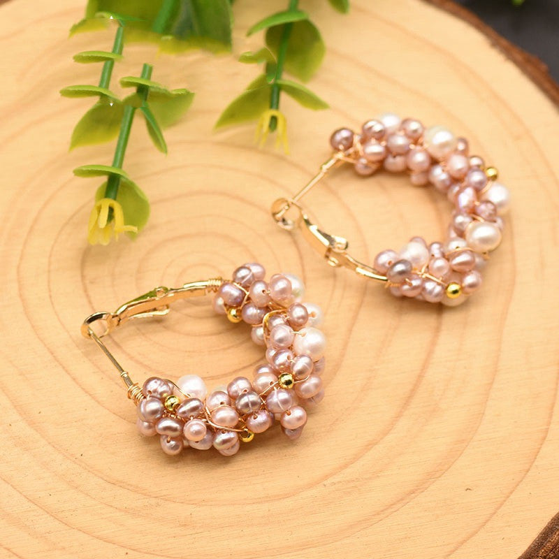 Natural Freshwater Pearl Earrings-Jewearrings