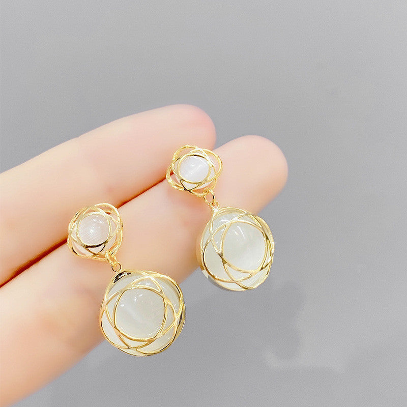 Super Fairy Opal Earrings, Simple Design, Fashionable And Versatile-Jewearrings