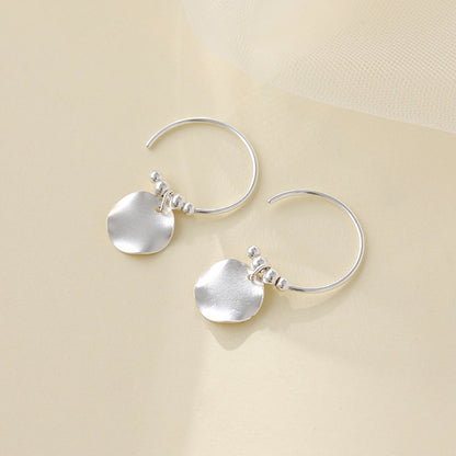 Women's Fashion Sterling Silver Disc-shaped Earrings-Jewearrings