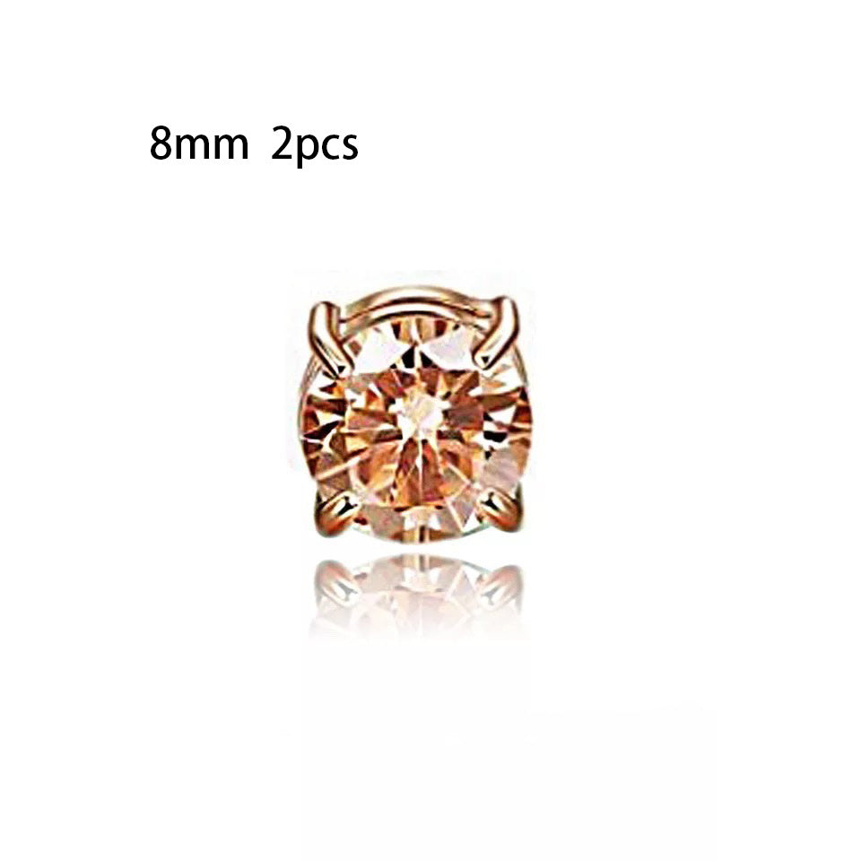 Unisex Zircon Stud Earrings Amazon Hot Zircon Magnet Ear Clips-Jewearrings