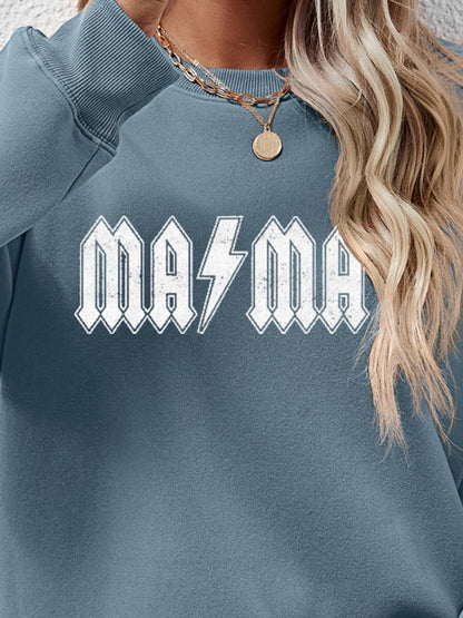 Letter Graphic Dropped Shoulder Sweatshirt-Jewearrings