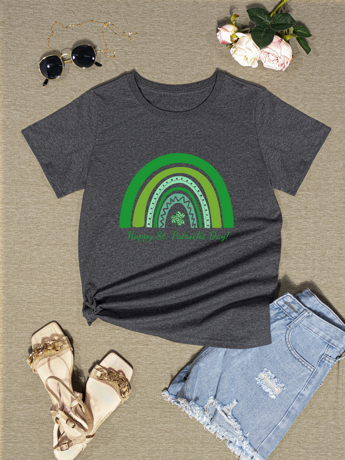 HAPPY ST. PATRICK'S DAY Round Neck T-Shirt-Jewearrings