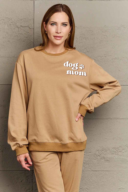 Simply Love Simply Love Full Size Round Neck Dropped Shoulder DOG MOM Graphic Sweatshirt-Jewearrings