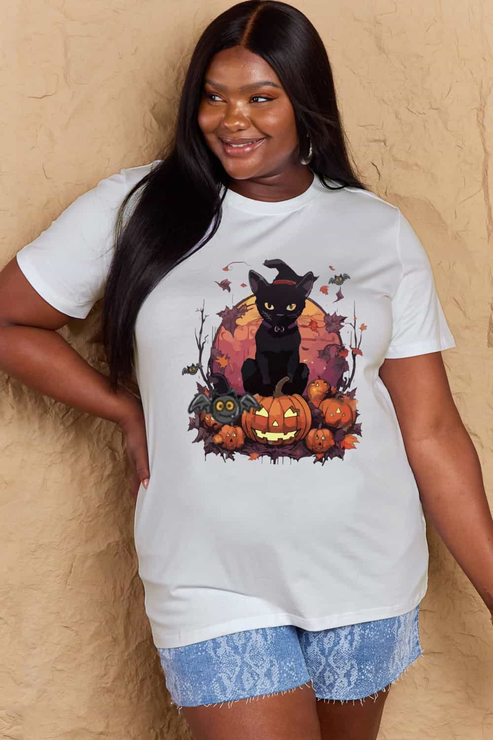 Simply Love Full Size Halloween Theme Graphic T-Shirt-Jewearrings