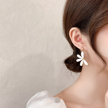 Temperament Flower Earrings Female Daisy Ear Clip-Jewearrings