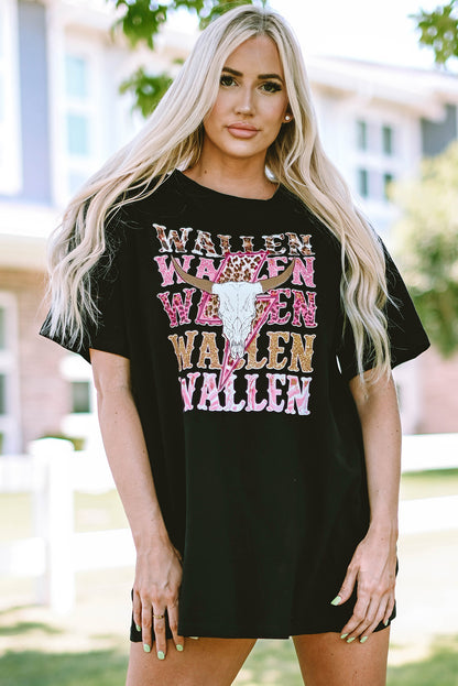 WALLEN Round Neck Short Sleeve T-Shirt-Jewearrings