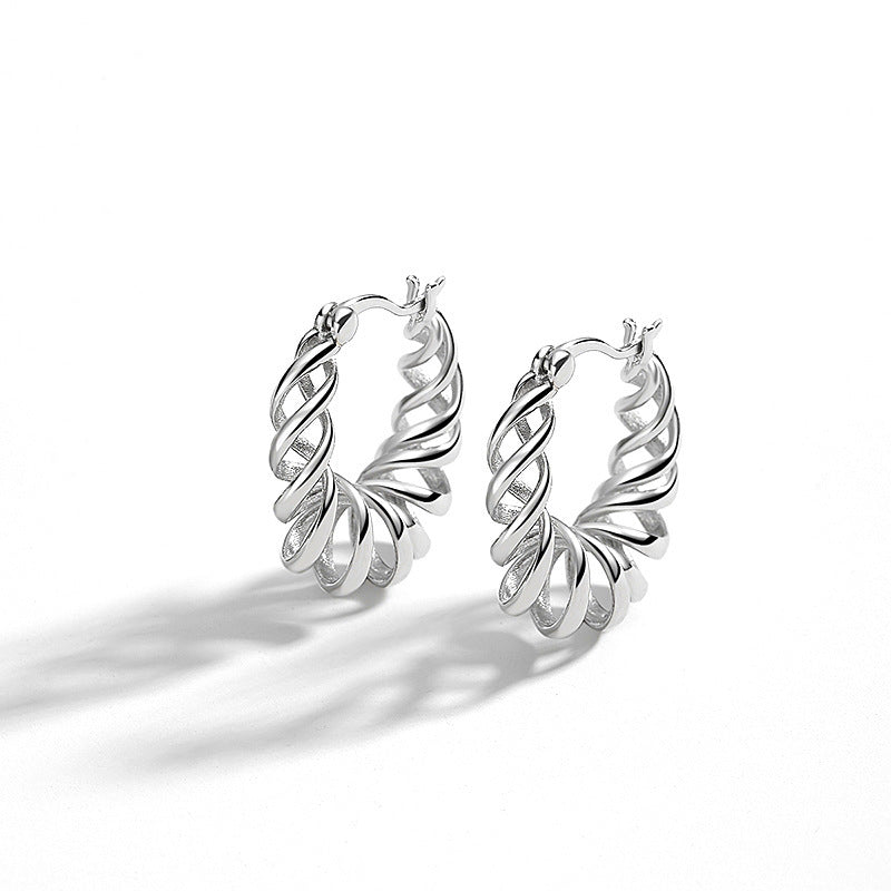 Sterling Silver Earrings Female Cold Style Personality-Jewearrings