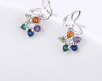 Pure Silver Jewelry Butterfly Earrings Factory Direct Supply-Jewearrings