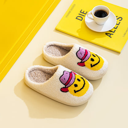 Melody Smiley Face Slippers-Jewearrings