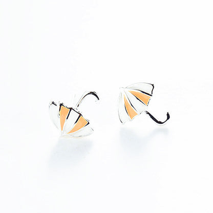 Fashion Personalized And Mori Small Umbrella Stud Earrings For Women-Jewearrings