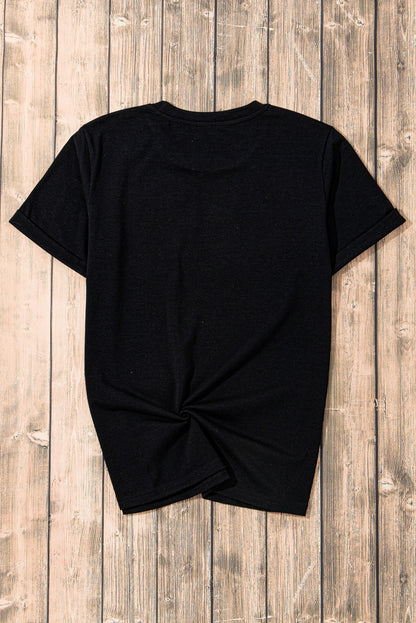 Graphic Round Neck Short Sleeve T-Shirt-Jewearrings