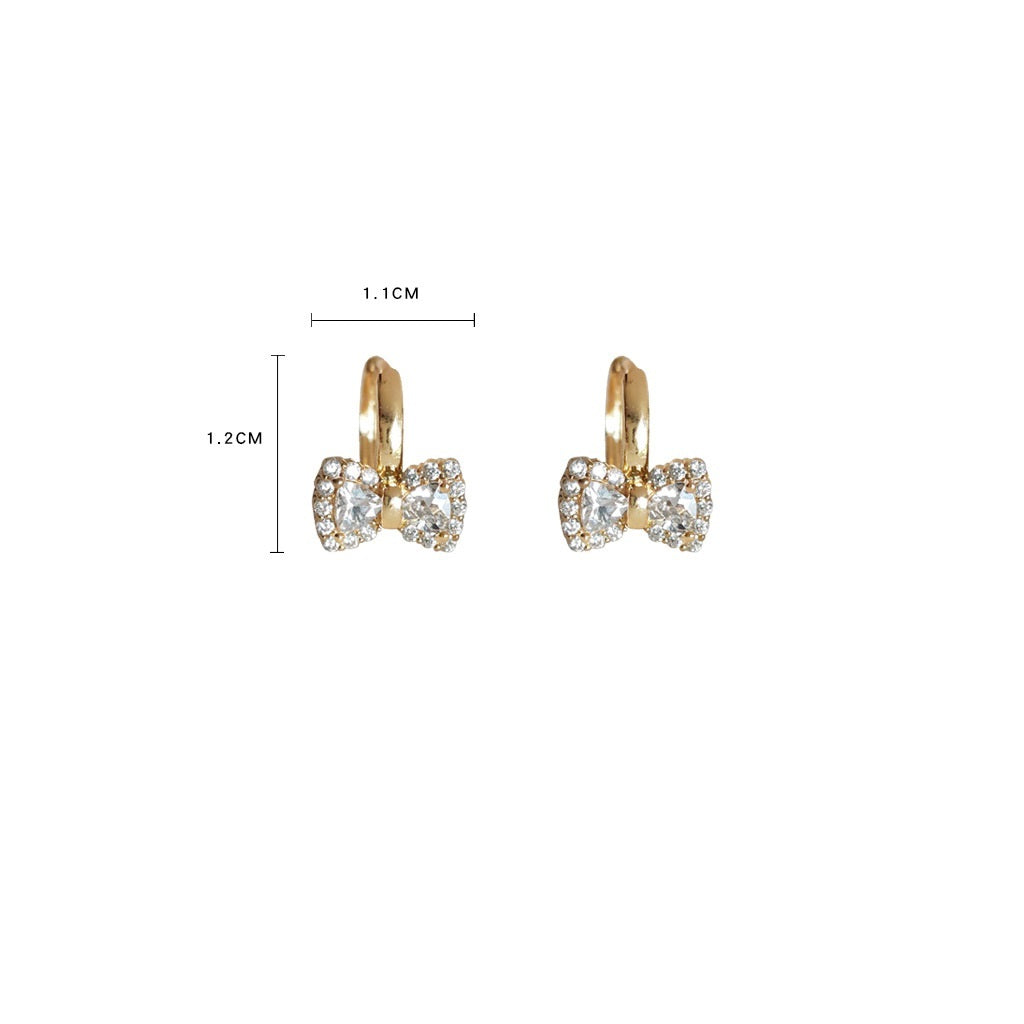 Bow Plated 14k Simple Elegant Sweet Earrings-Jewearrings