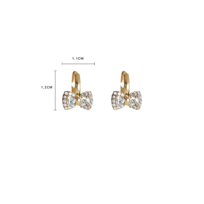 Bow Plated 14k Simple Elegant Sweet Earrings-Jewearrings