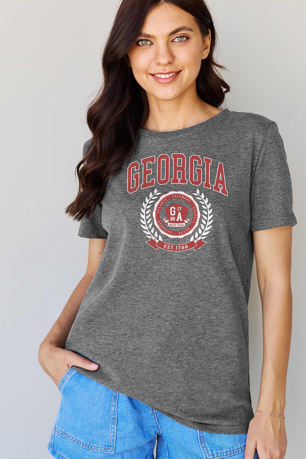 Simply Love Full Size GEORGIA Graphic T-Shirt-Jewearrings